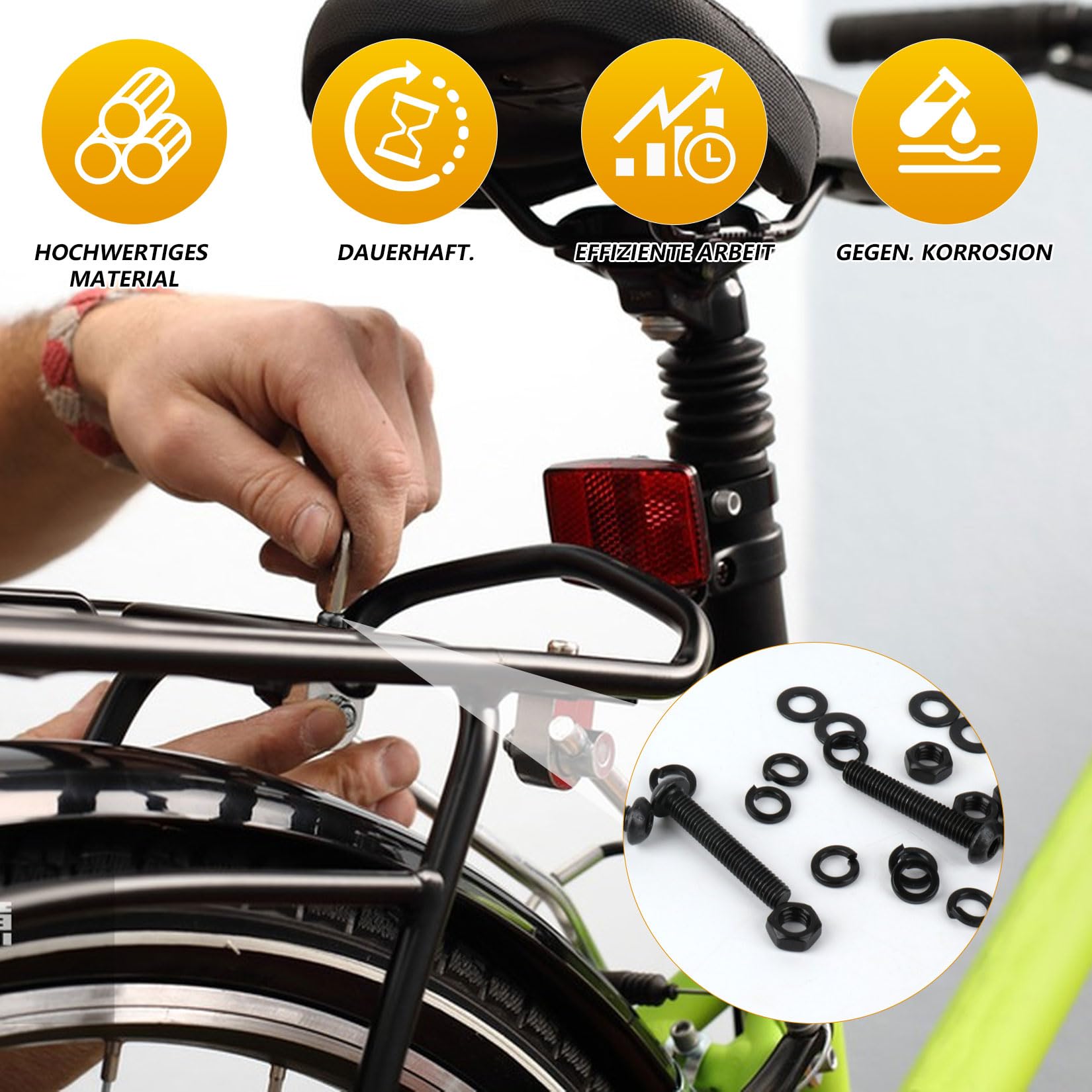 540 Pz Viti M2 M3 M4 M5, Set di Bulloni e Dadi, Kit di Bulloni Testa Bombata, Viti a Testa Tonda con Esagono Incassato con, Kit di Vite a Brugola Nero con Rondelle