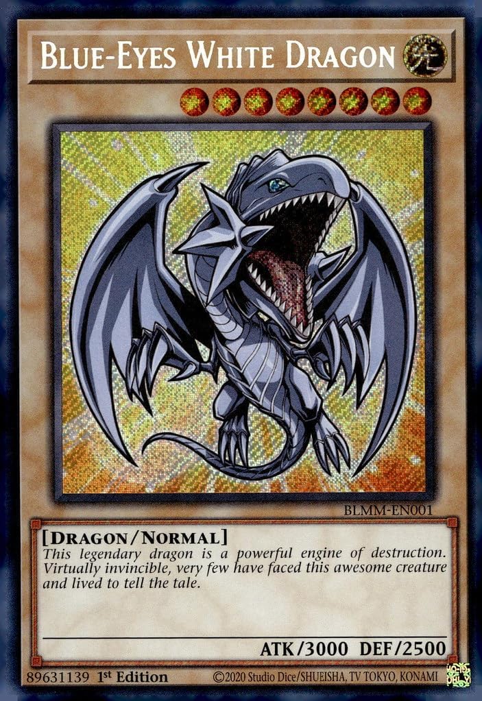 Blue-Eyes White Dragon - BLMM-EN001 - Secret Rare - 1st Edition