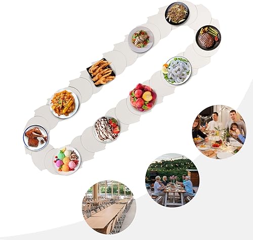 Miniatura 3 de Mesa de comedor giratoria manual de 360, tren giratorio para servir alimentos, tren de sushi para mesa de comedor, mesas largas de fiesta (5.2