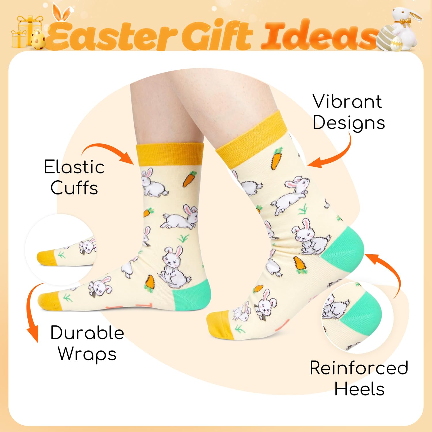 HAPPYPOP Novelty Animal Gifts - Goat Cow Pig Horse Socks for Men, Women & Teens
