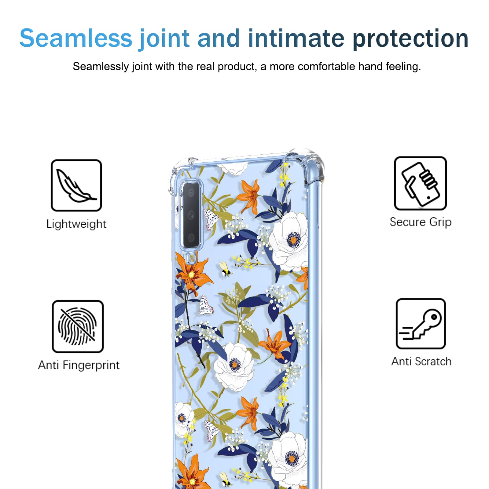 Amazon.com: OEURVQO for Galaxy A7 2018 Samsung A7 2018 Case