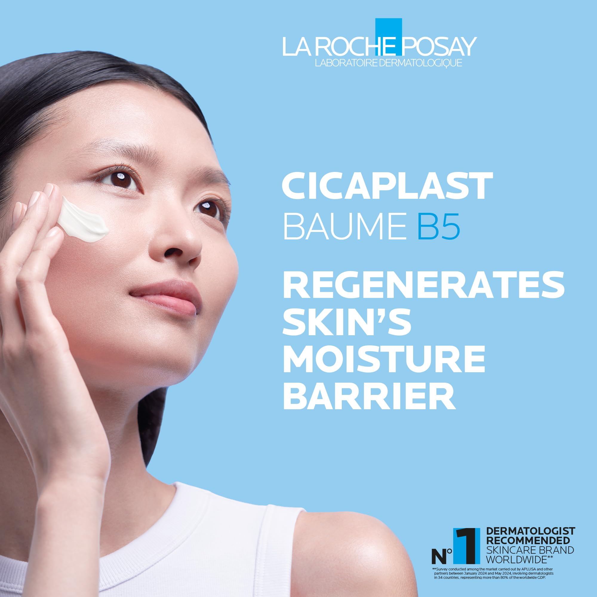 La Roche Posay Cicaplast Baume B5, Multi-Purpose Soothing Balm for Dry Skin, Absorbs Quickly, Non-Sticky, Glassy Skin Finish, for Face or Body, Suitable for the Whole Family, Fragrance Free - 3