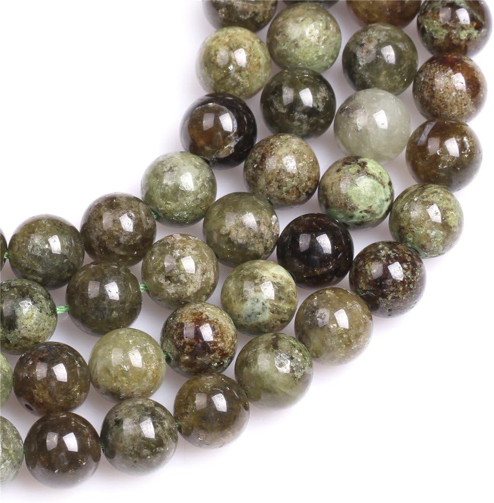 JOE FOREMAN 12mm Green Tsavorite Semi Precious Gemstone Round Loose Beads for Jewelry Making DIY Handmade Craft Supplies 15" 31-33 Pcs