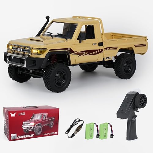MN82 RC Rock Crawler, camión de control remoto Toyota de 2.4 GHz, interruptor de 2 velocidades 4WD RC Crawler Off-Road Pick-up con 2 baterías