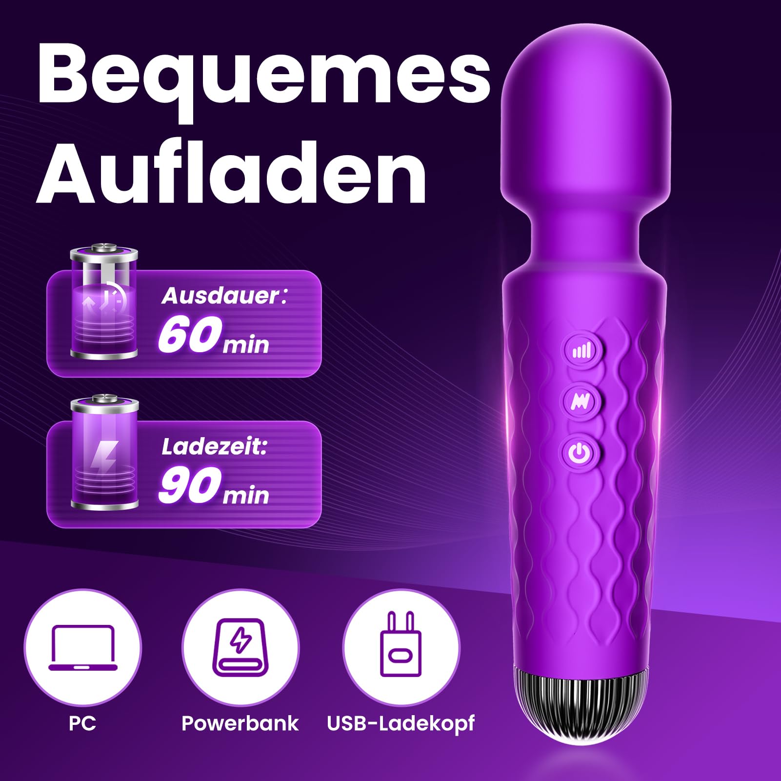 Gobeken Vibratore don, dildo con di vibrazione, sex toys vibratoreper don professiole 20 frequenze 10 intensità di vibrazione, vibratoriper donne sexytoysys don viola, vibratoreper don clotoride