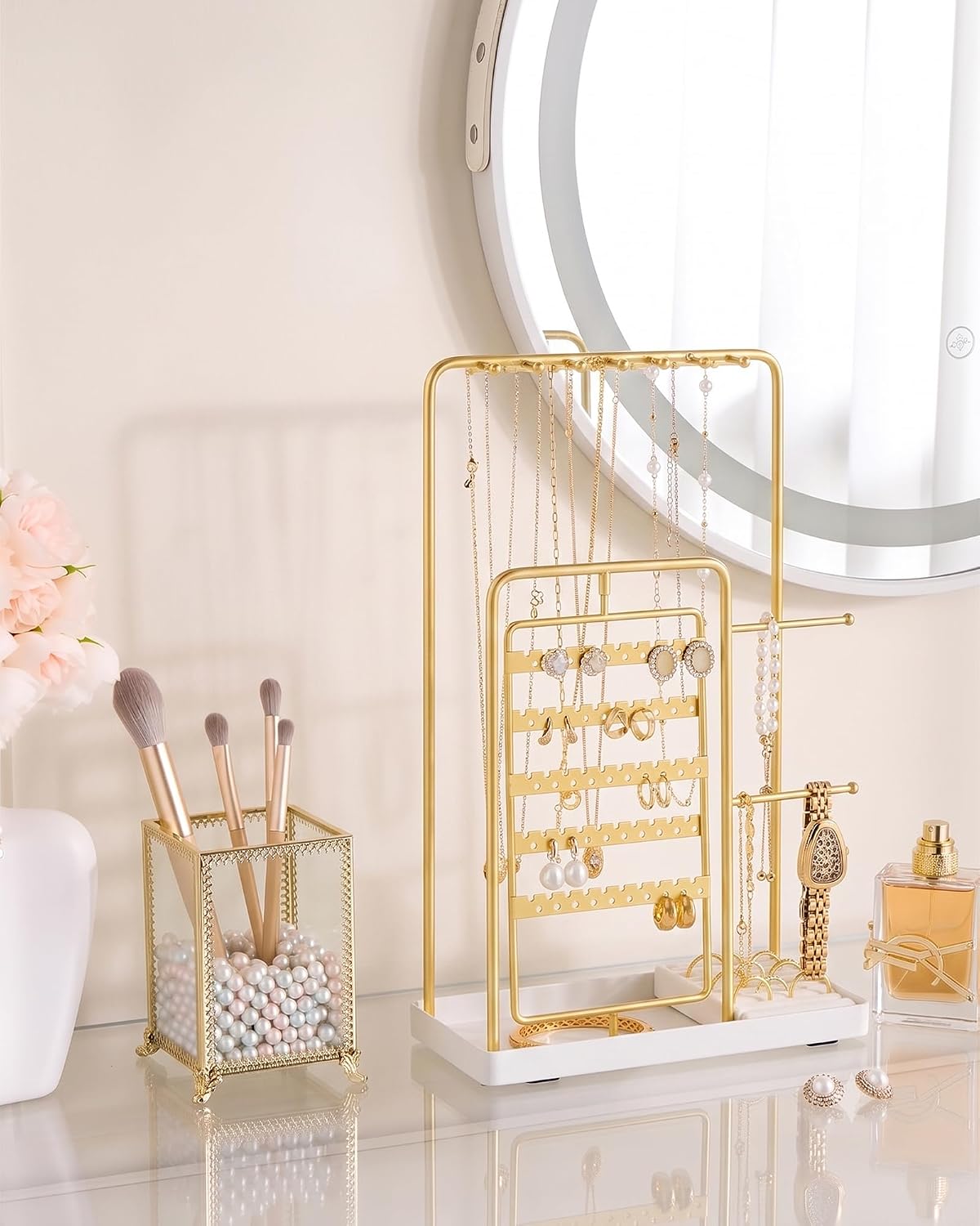 ProCase Jewelry Stand Holder Organizer and Storage, Gold
