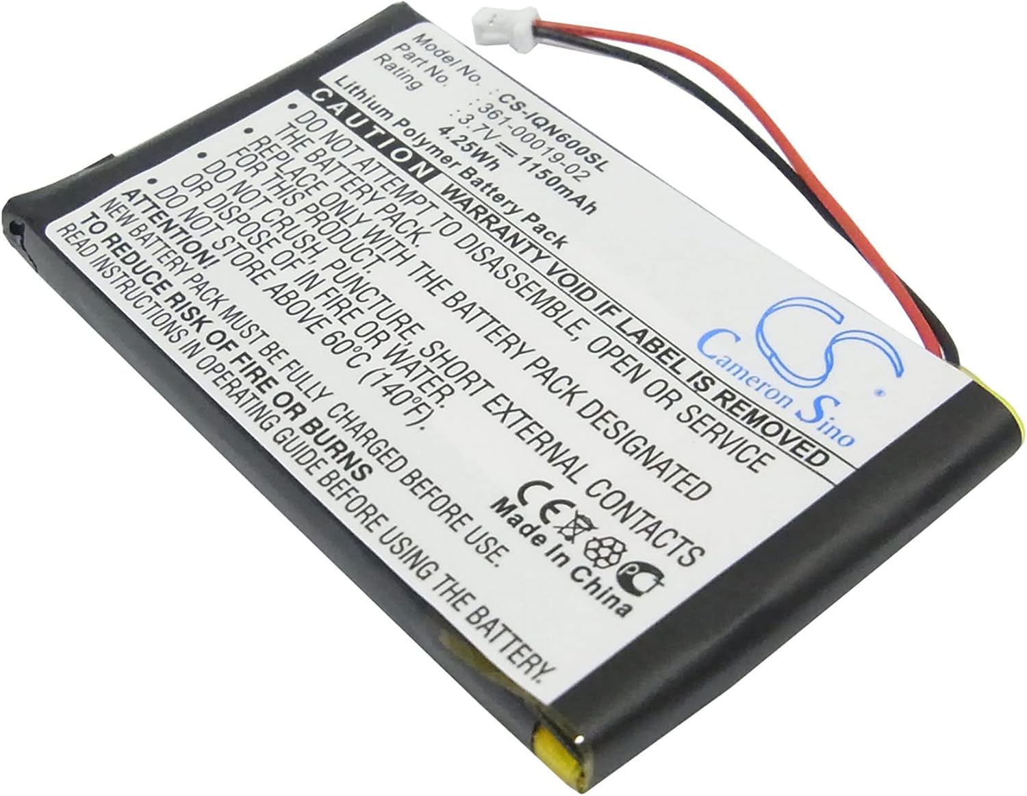 Cameron Sino Battery for Garmin Nuvi 600, Nuvi 610, Nuvi 610T, Nuvi 650, Nuvi 660, Nuvi 660 FM, Nuvi 670, Nuvi 680 PN:Garmin 010-00455-00, 010-00540-70 1150mAh