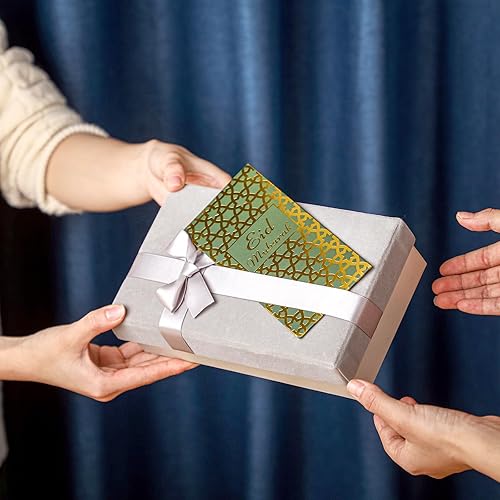 Miniatura 7 de Jetec 48 sobres de dinero Eid Mubarak para regalos en efectivo, sobres de dinero Eid con diseño de impresión de lámina dorada, tarjeteros de regalo