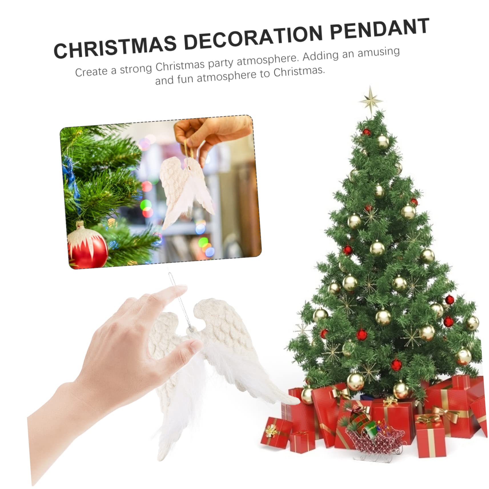 ABOOFAN 5 Sets Weihnachtsbaumschmuck Weihnachtsbaumschmuck Kreative Weihnachtsanhänger Exquisite Handwerkskunst Leichtes Weihnachtsthema Party- Und Bankettdekor 2 Stück * 5