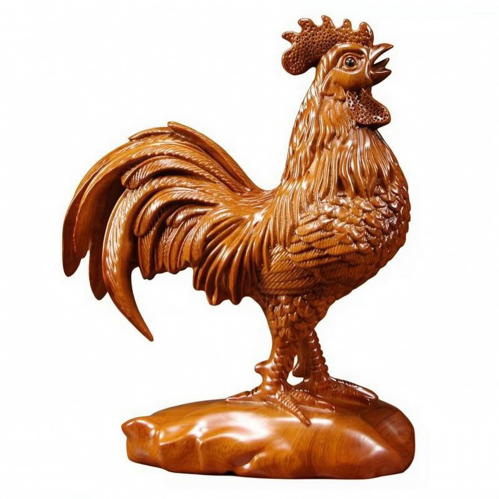 MagiDeal Figura Tallada Tallado a Mano | Estilo Chino, Escultura, coración, para Recibidor, 28CM