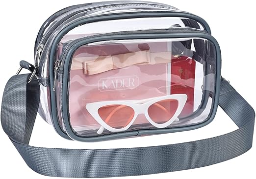 Clear Bag for Stadium Events, Clear Purse with Removeble Strap, Stadium Bag for Sporting Work Festival and Concert