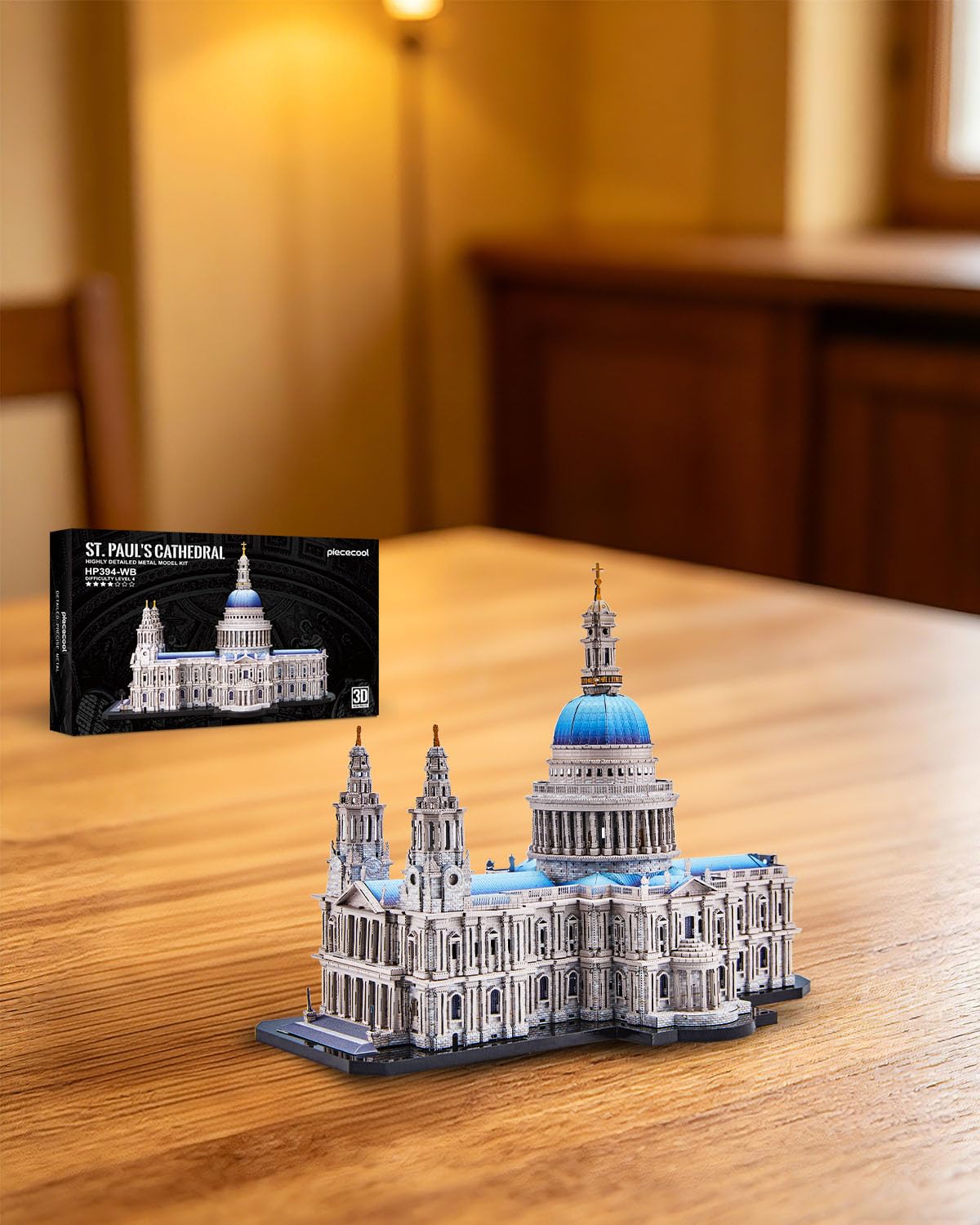 Piececool Metalowe puzzle 3D dla dorosłych, katedra św. Pawła, metalowe zestawy modelarskie do architektury Londynu, czas rodzinny, dekoracja domu, najlepsze prezenty