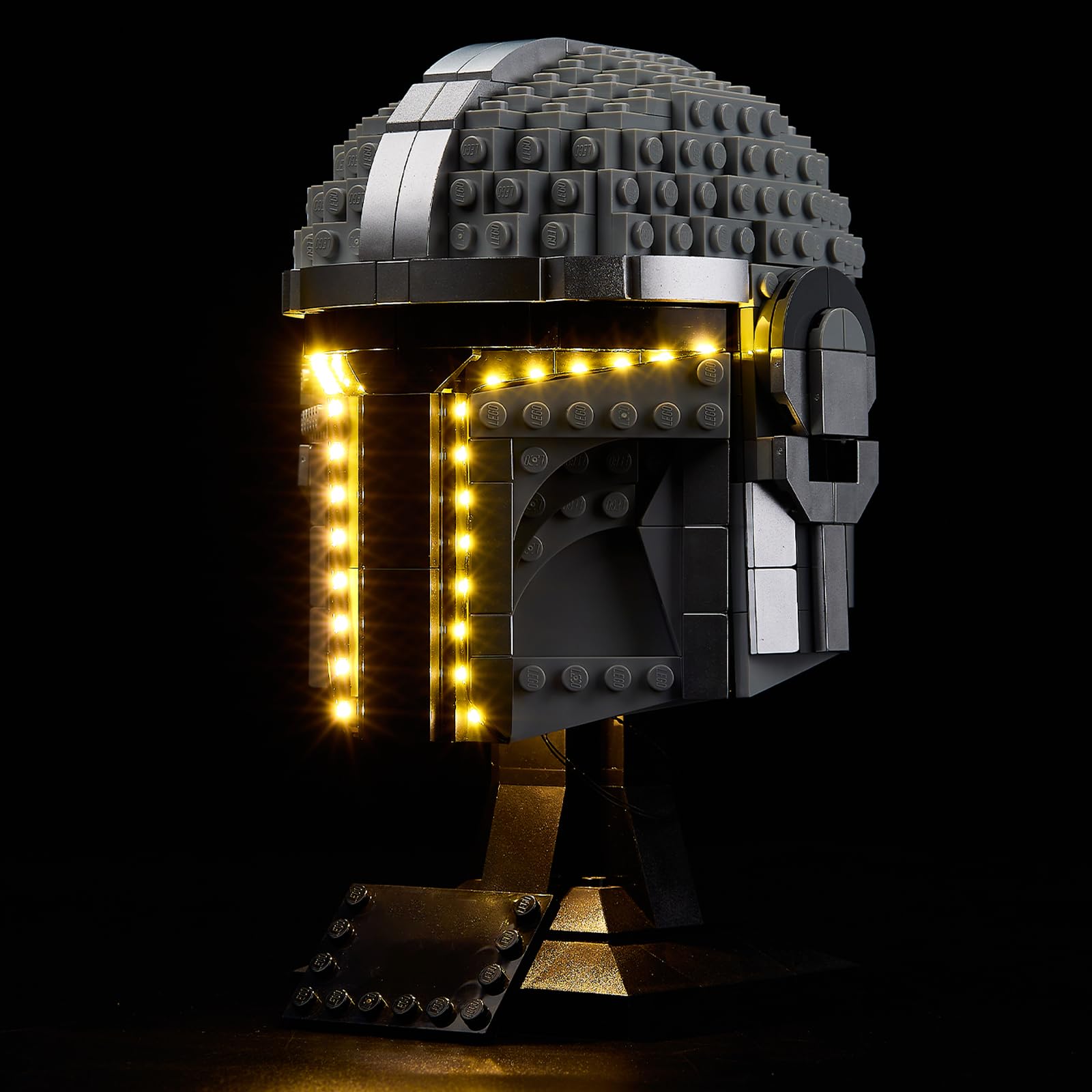 BrickSoul LED Light Up Kit Compatible with Lego The Mandalorian Helmet 75328 Building Set for Adults, Upgraded Version Great Gift for DIY Fans, Lights