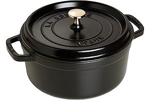 STAUB Cast Iron Round Cocotte, 28 cm, Black