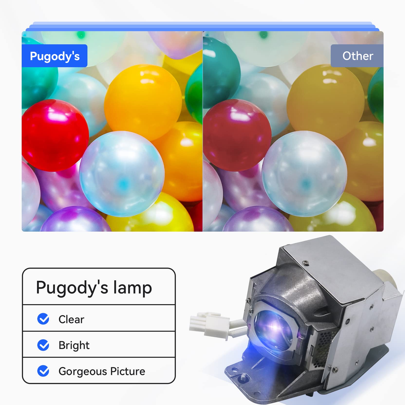 Amazon.com: Pugody A+ Quality RLC-079 Replacement Projector Bulb