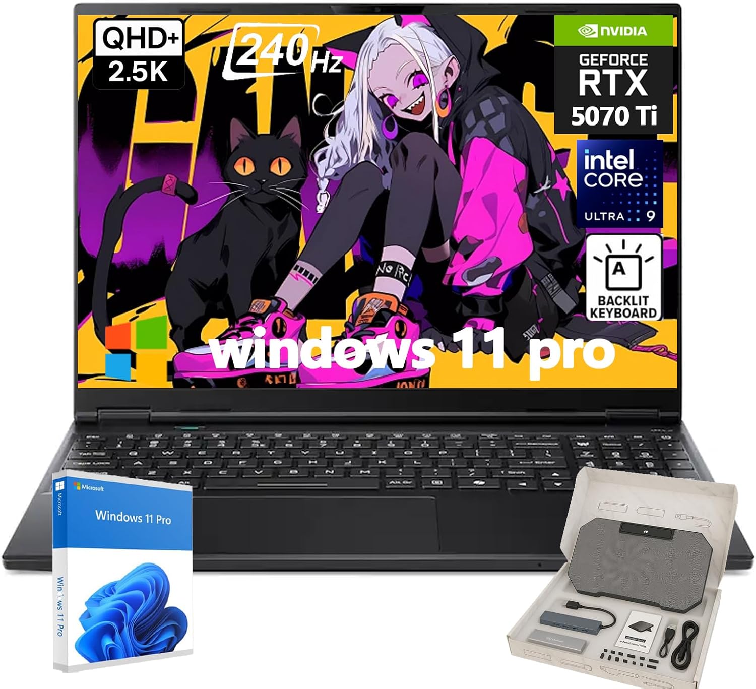 Acer Predator Helios Neo 16S Gaming Laptop - Intel Ultra 9 275HX(Up to 5,4 GHz), 16" 2.5K WQXGA 240Hz, GeForce RTX 5070 Ti, Backlit Keyboard, Win 11 Pro, Accessories (64GB DDR5 + 1TB SSD)