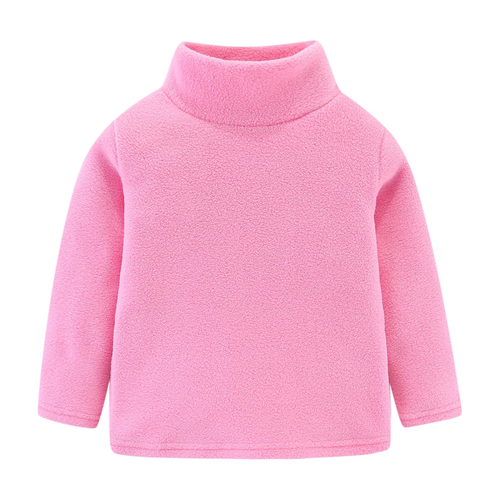 Mud Kingdom Kids Fleece Shirts High Collar Soft Tops Unisex