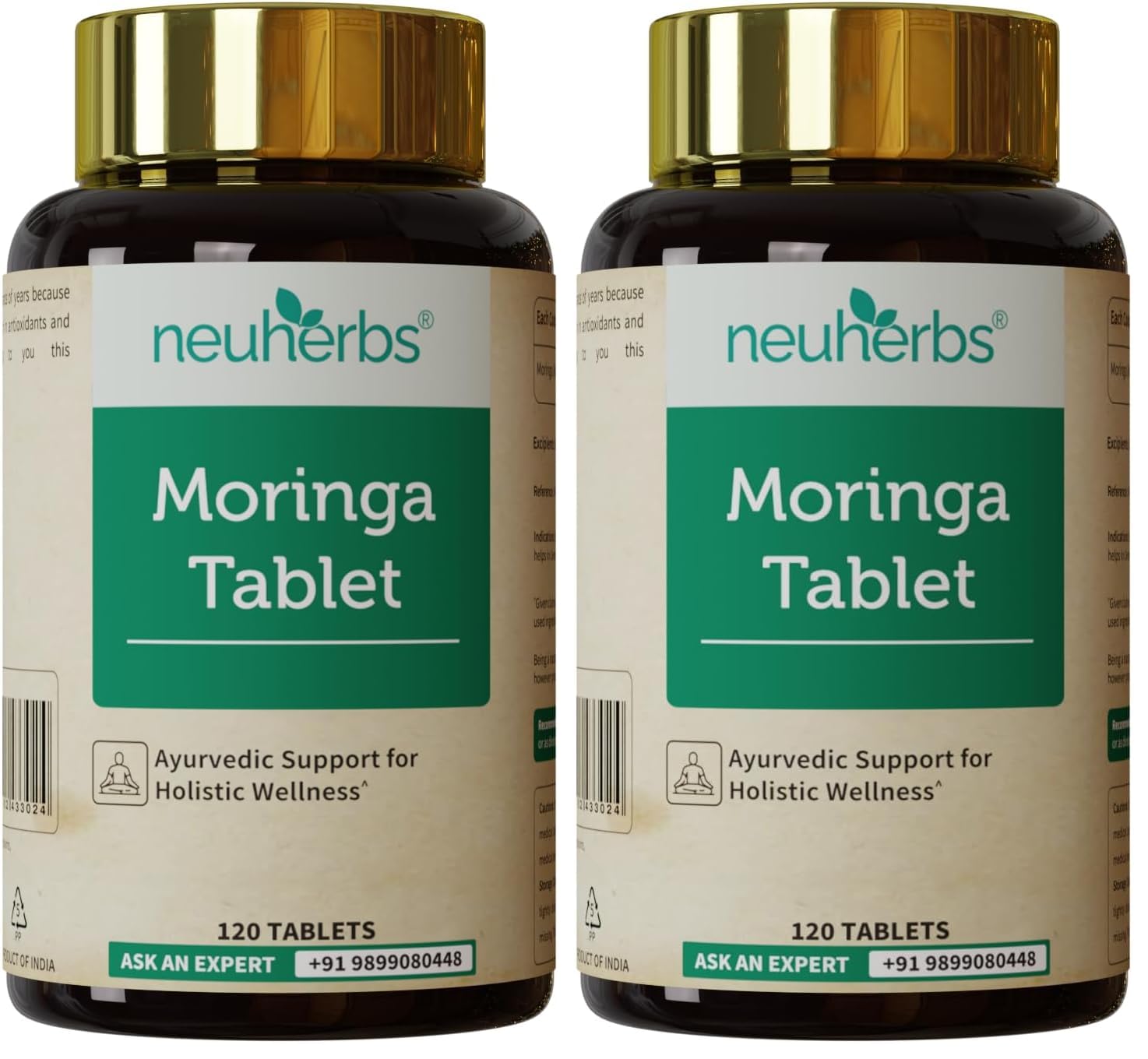Neuherbs Moringa 500mg Tablets - 120 Count | Drumstick Leaf Supplement for Energy, Immunity, Digestion & Heart Wellness | Moringa Oleifera Herbal Formula | No Artificial Preservatives — Amazon image 10