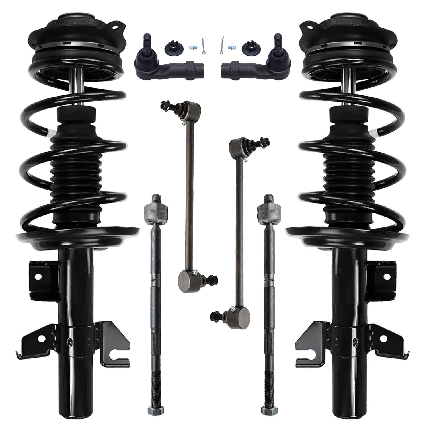 Detroit Axle - 8pc Front Struts Suspension Kit for 2013-2016 Dodge Dart