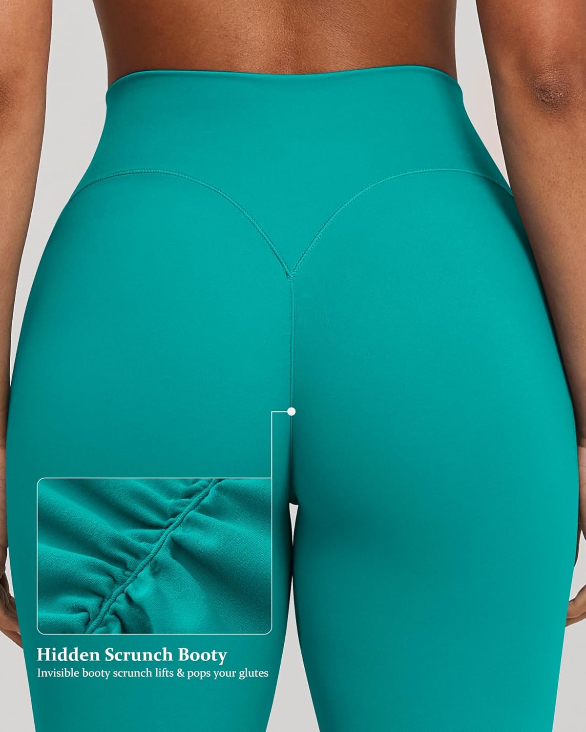 GYM RAINBOW Womens Airingbrez Hidden Scrunch Butt Lifting Leggings Tummy Control No Front Seam High Waisted Workout Leggings - Image 4