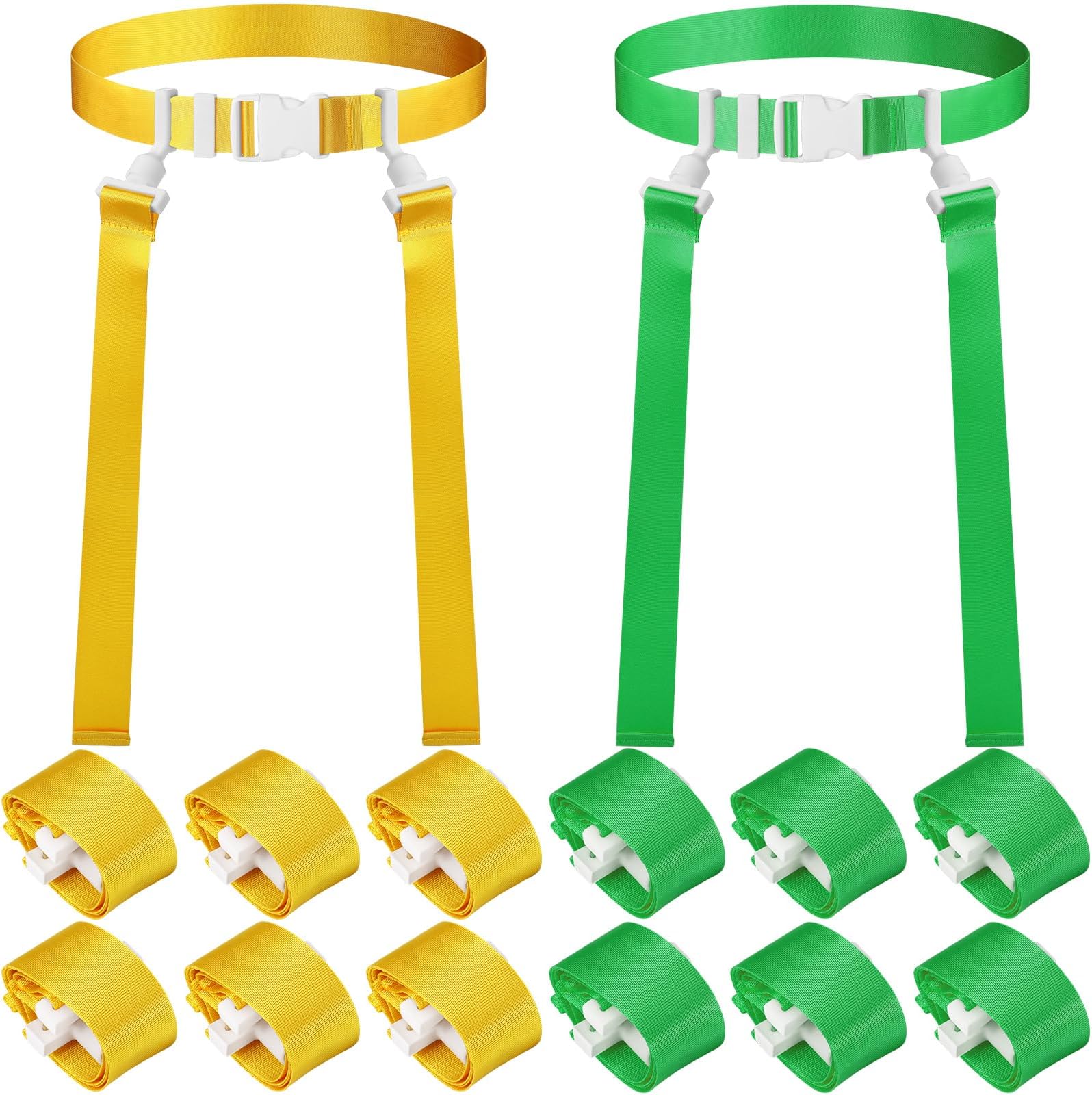 Peryiter 2/12/24/36 Player Flag Football Belt, Adjustable Football Belts and Flags for Kids Youth Adult Sport Team Training