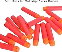 Vista 2 de Mega Dart - Paquete de repuesto de 180 piezas compatibles con pistolas Nerf N-Strike Mega Series, color rojo