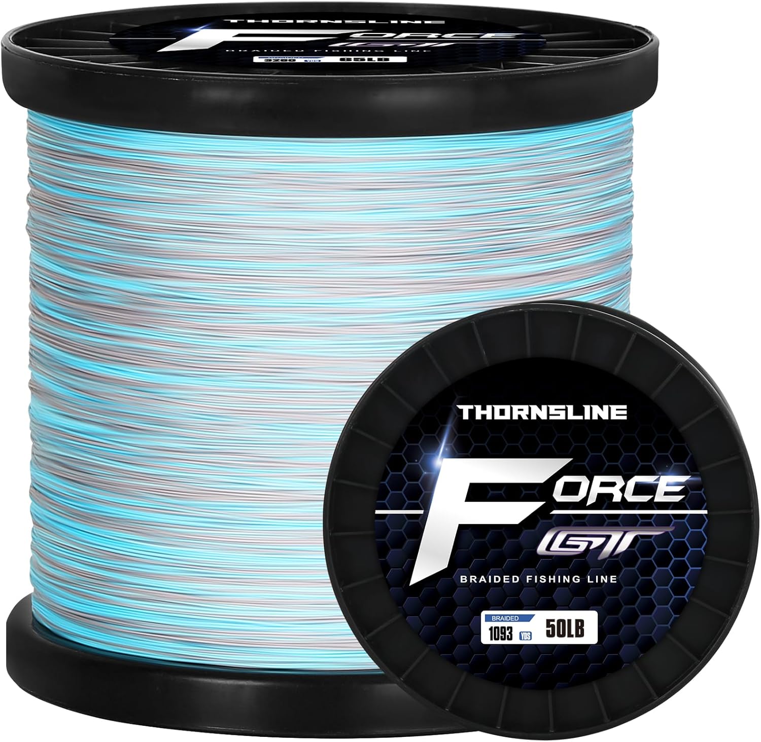 ThonrsLine Force Braided Fishing Line - Incredible Abrasion Resistant Braided Lines for Saltwater or Freshwater - Camo Design Braid for Extra Visibility
