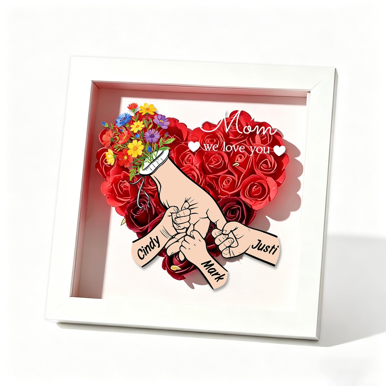 Boite à Fleurs Dégradée pour Maman Décoration Intérieure Coeur