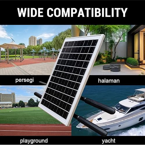 Miniatura 5 de Vikye Enrutador de módem 4G LTE alimentado por energía solar, extensor WiFi solar de 2.4 GHz, alcance WiFi de 164.0 ft, batería integrada de 20000