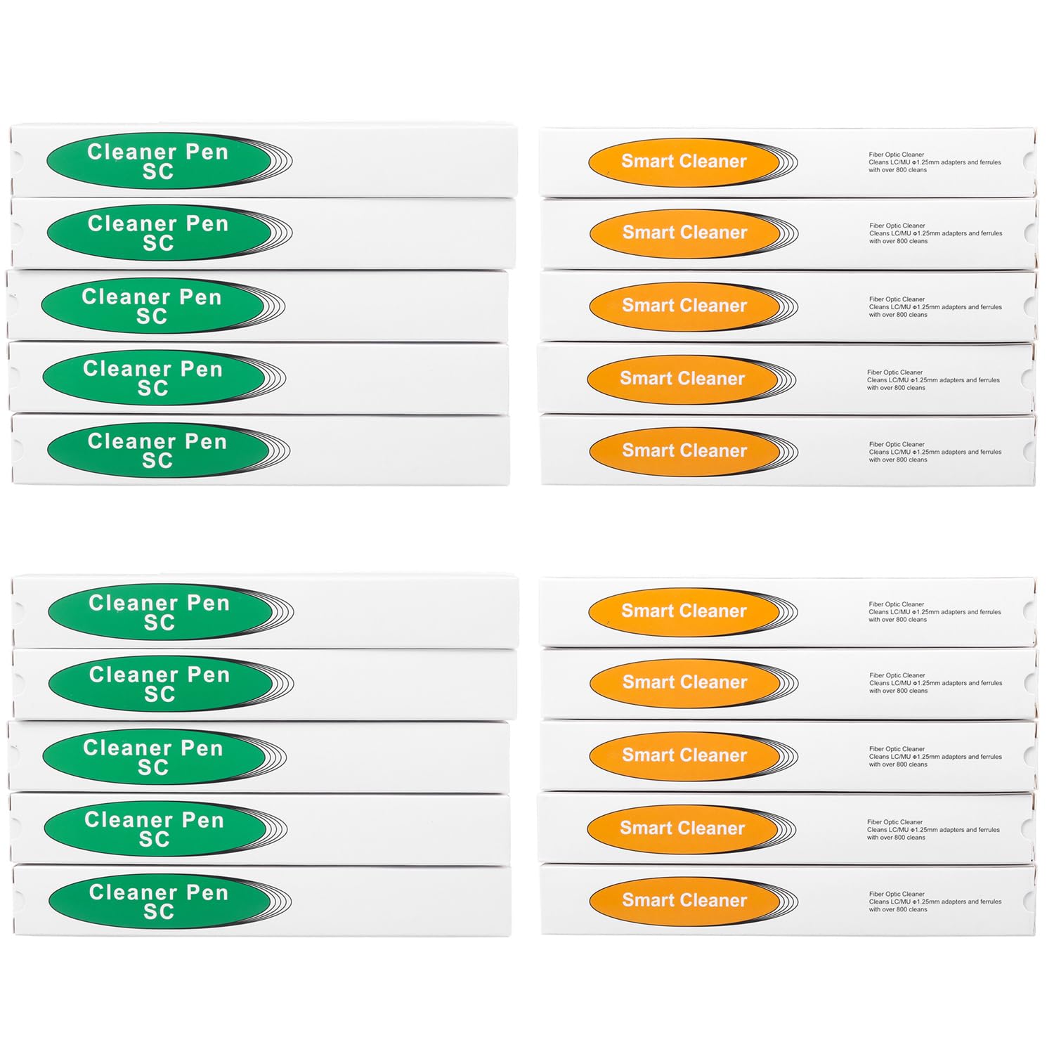 Faserreinigungsstift für 1,25 mm LC/MU und 2,5 mm SC/FC/ST-Faserstecker (20er-Pack)