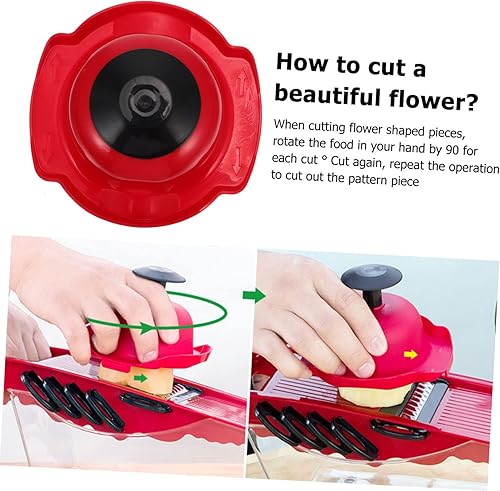 Miniatura 6 de KICHOUSE Soporte de seguridad alimentaria Mandolina Slicer Rallador de Dedo Resistente Protector de Dedo Vegetal Queso Rallador Multifuncional de