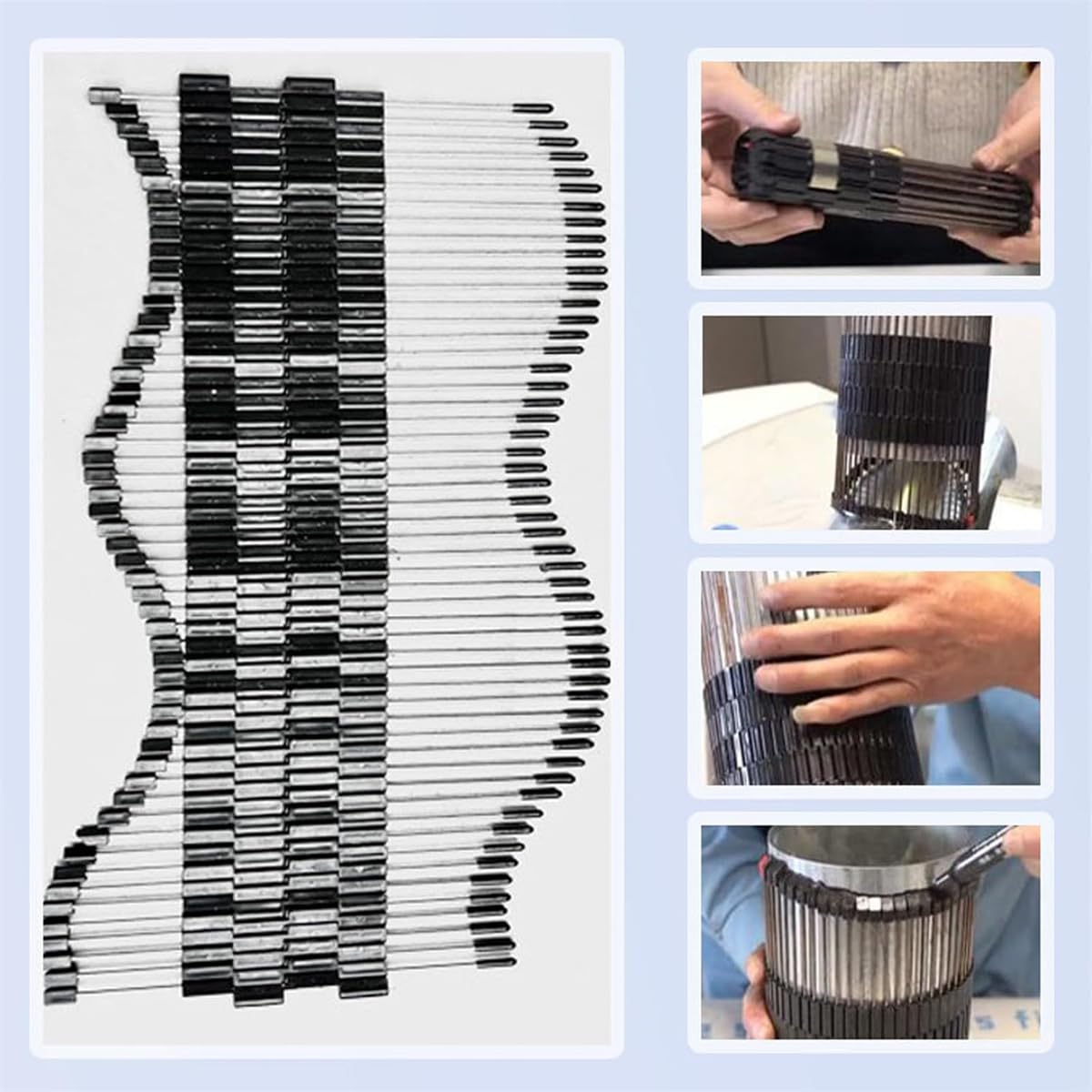 Outil de profilage de tuyau multi-surfaces multifonction, outils de façonnage de collecteur de forme, outils de moulage, jauge de contour connectable, outil de mesure d'angle de contour, gabarits