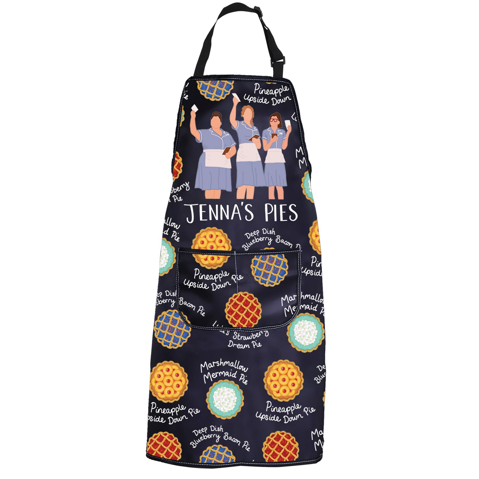 PXTIDY Jenna's Pies Making Apron Waitress Musical Theatre Kitchen Apron Drama Fans Baker Gifts for Pies Lovers Chef Foodie
