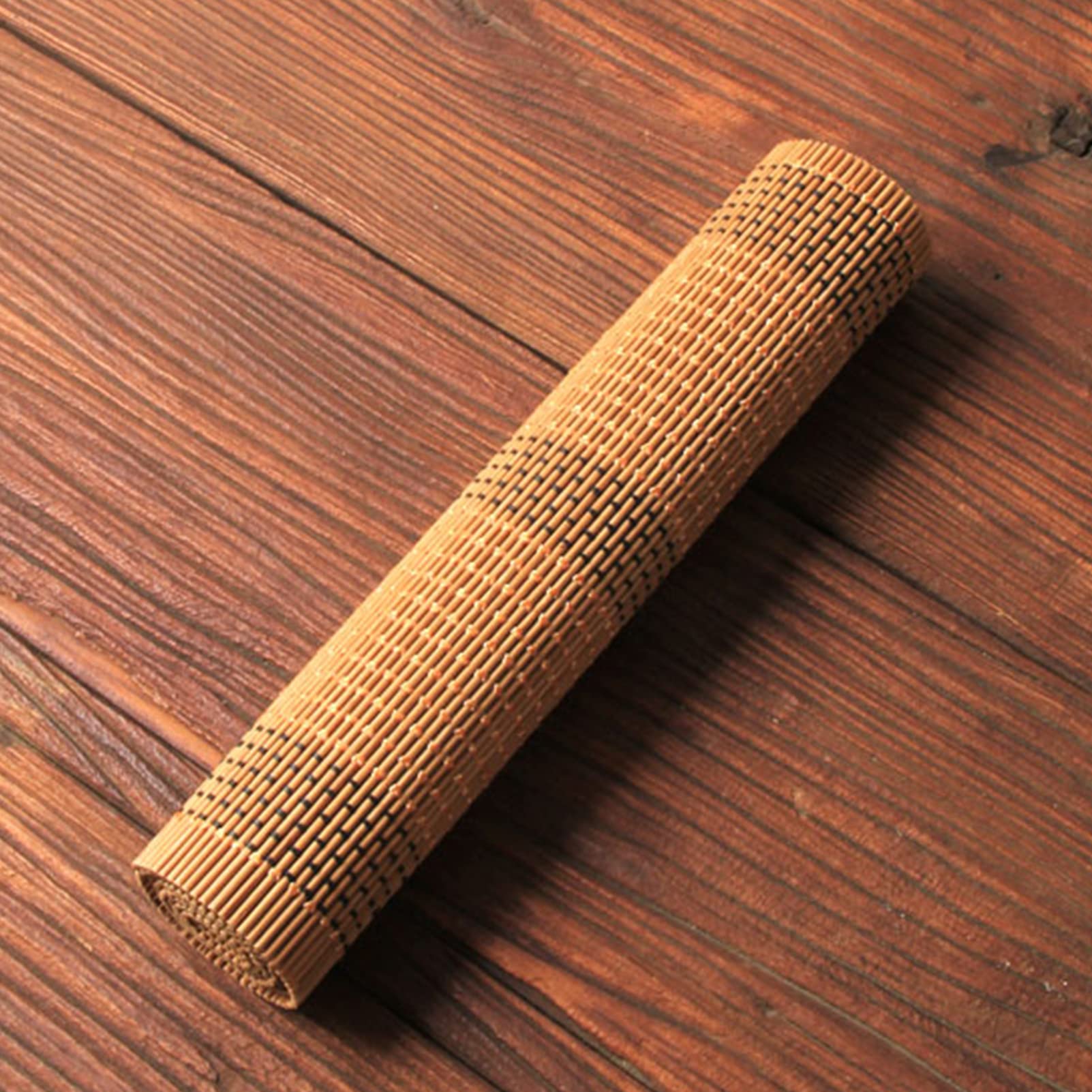 ALPATH Chemin de Table Chemins De Table en Bambou Naturel Découpables De 40 à 300 Cm De Long, Tapis De Table Basse à Isolation Thermique Imperméable, Facile à Nettoyer(Size:60×210cm)