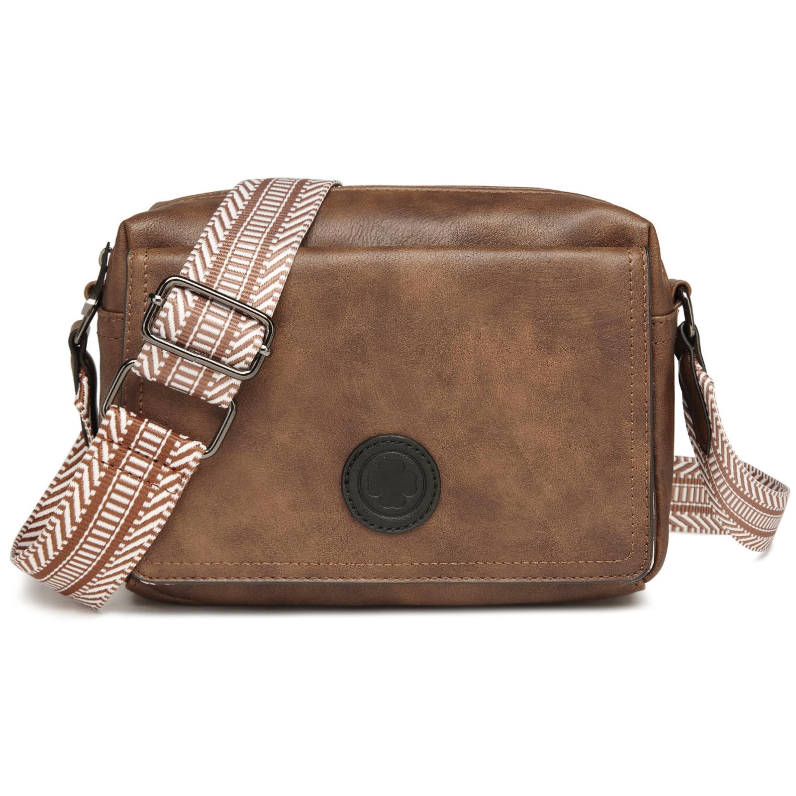 AFKOMST Small Crossbody Purse for Women, Vegan Leather Cross Body Bag and Trendy Shoulder Handbag with Guitar Strap