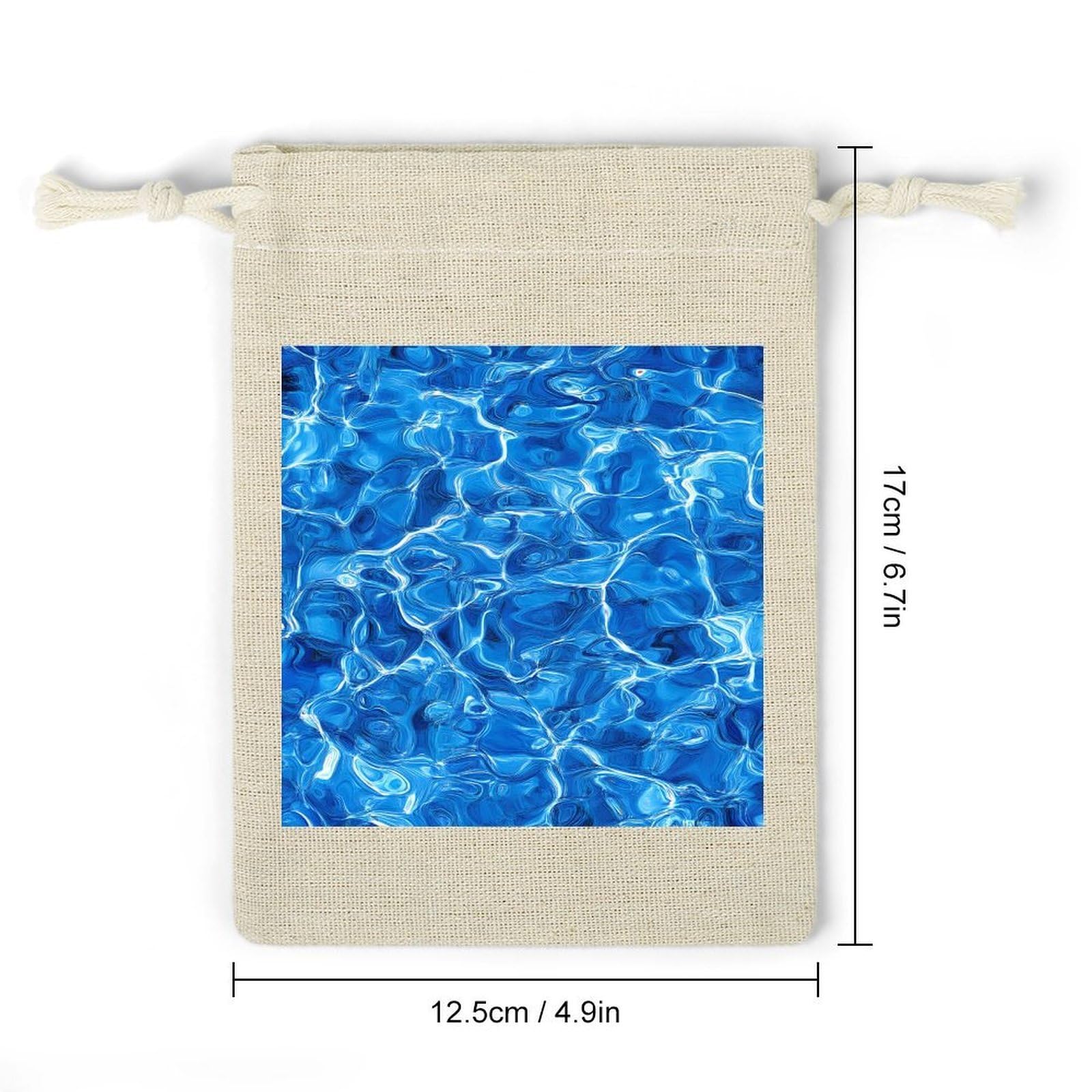 Swimming Pool Water 8 Pack Small Gift Bags Cotton And Linen Drawstring Pockets Sachet Bag for Party Home Supplies