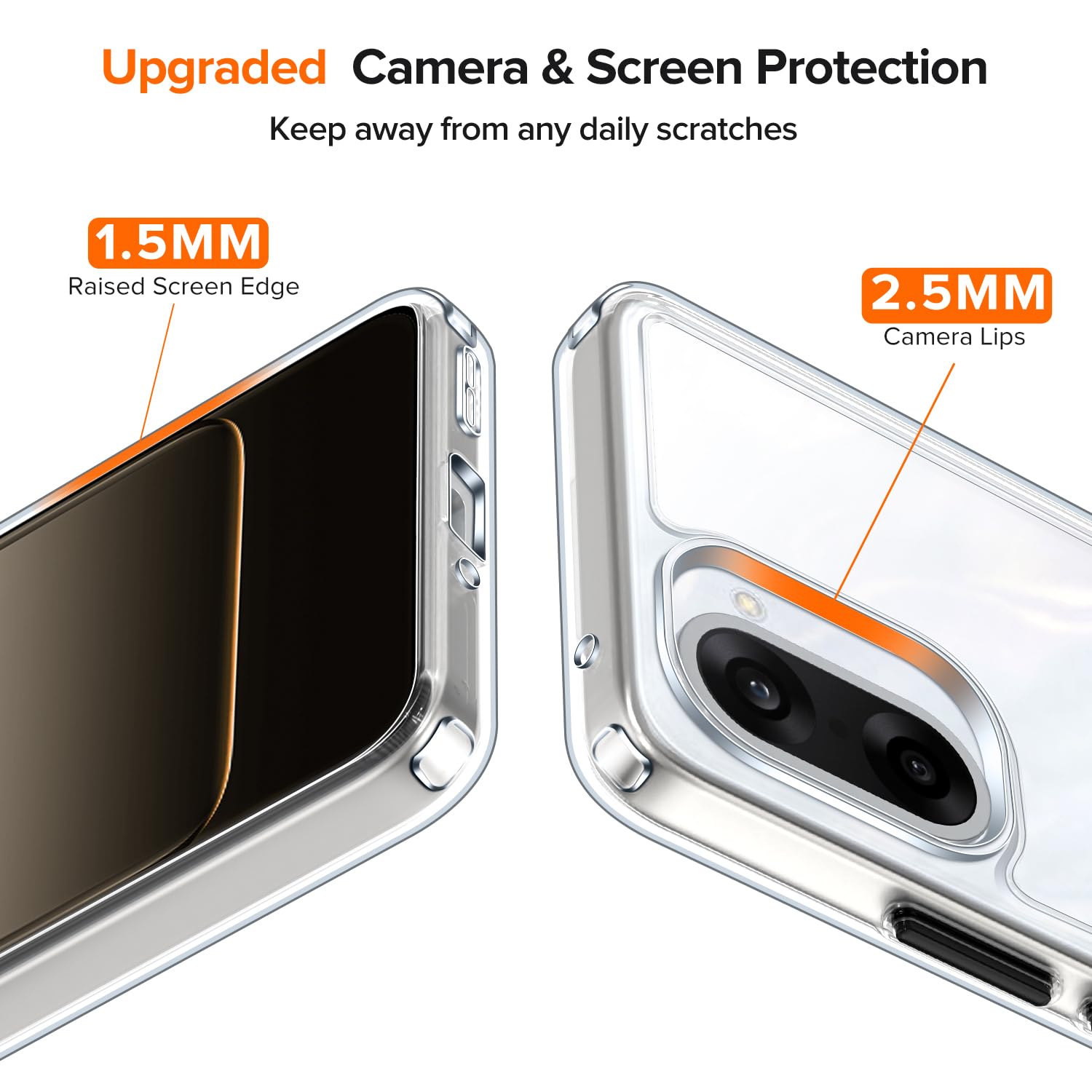 ivoler Etui Anti-Yellow do Oneplus Nord CE 5 5G z 2 częściami ze szkła hartowanego, [ochrona wojskowa] Ochronna obudowa odporna na wstrząsy odporna na zarysowania przezroczysta obudowa zderzaka