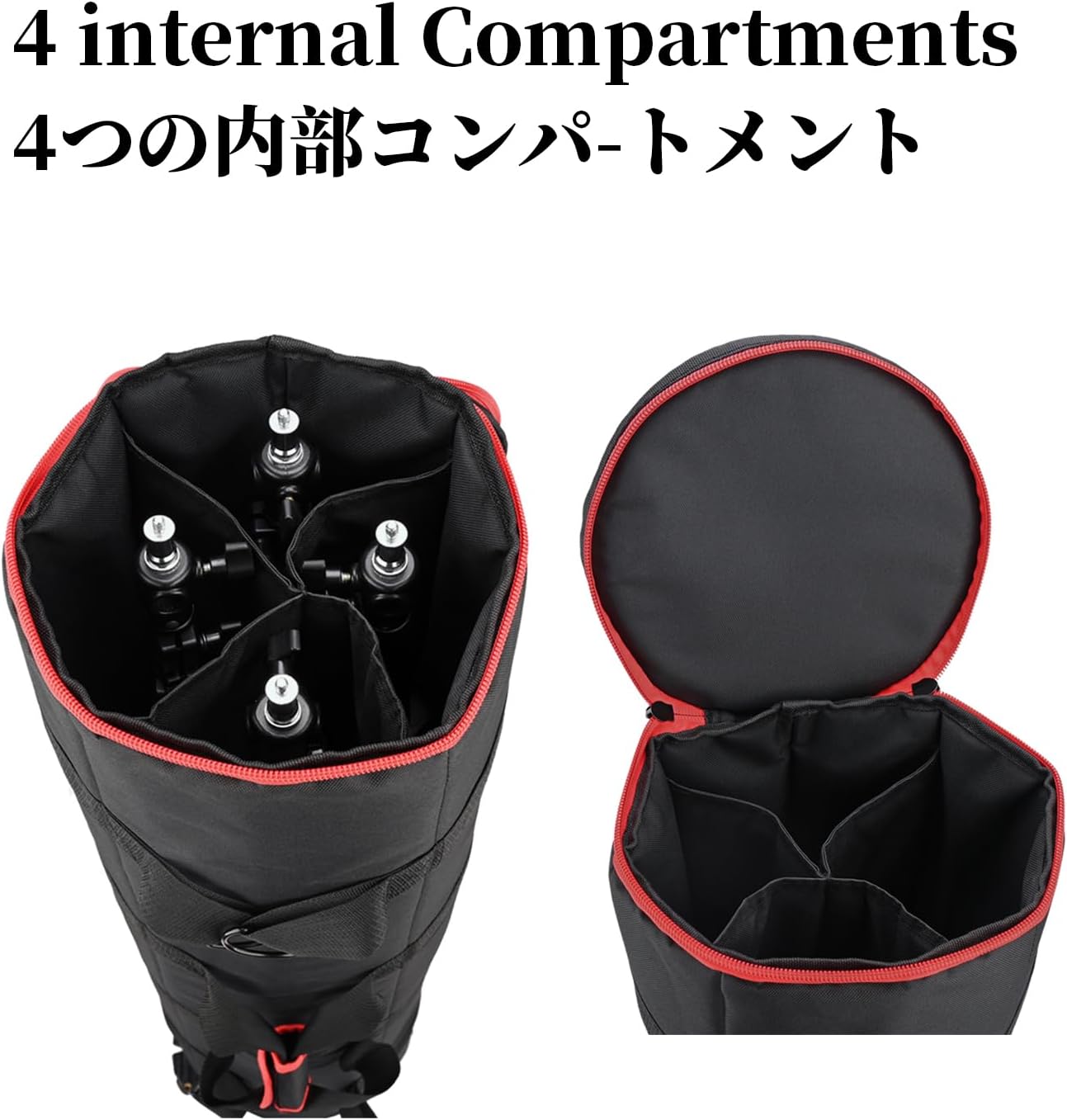 MagicLine Tripod Case, 31.5x7 in Heavy Duty Tripod Bag with Shoulder Strap and Handle, All Padded Carrying Case with 4 Inner Compartments for Speaker Stand, Monopod,Light Stands