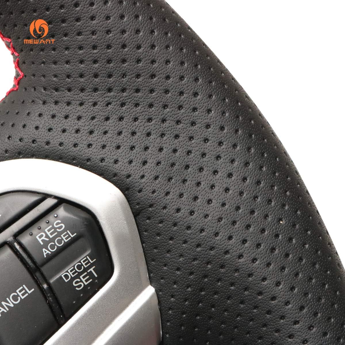 Mewant Black Artificial Leather Car Steering Wheel Cover for Honda CR-Z CRZ 2011 2012 2013 2014 2015 2016