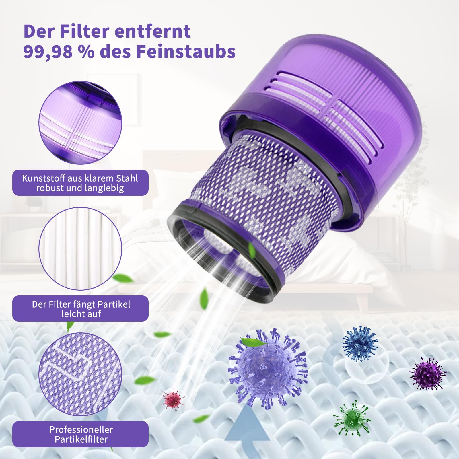 3 sztuki filtrów V15 do Dyson, filtr HEPA do Dyson V15, z 2 filtrami Dyson, 1 x akcesoria do szczotek V11, filtr zamienny do Dyson V15 Slim Absolute Extra/Total Clean/Fluffy