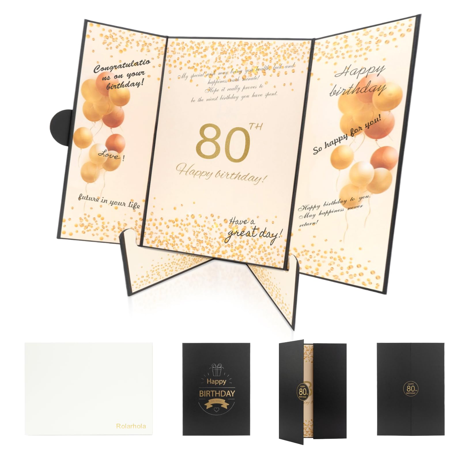 Décorations fête 80 ans avec livre d'or et carte signature pour table