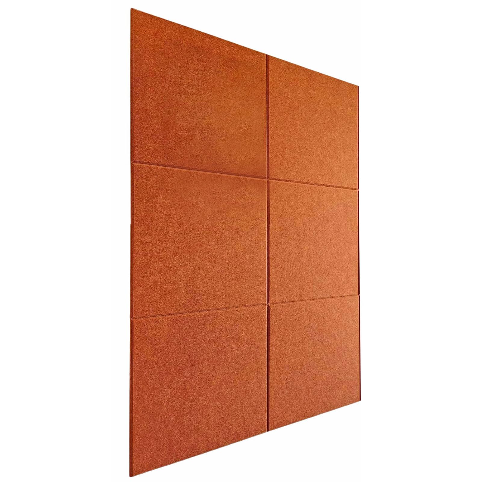 BESTORI Large Cork Board for Wall 36“ x 24", 6 Pack Bulletin Board Alternative Felt Wall Tiles with Removable Adhesive Tabs for Home Office Decor Orange