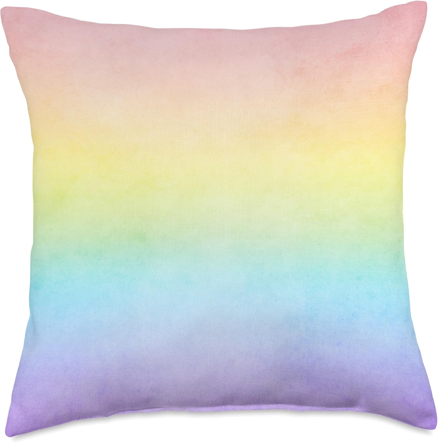 Cute Pastel Rainbow Tie Dye Bright Boho Gift for Her Throw Pillow