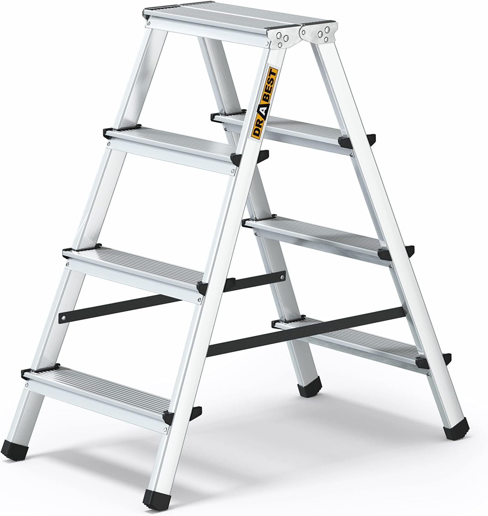 Scala Alluminio Professionale 8 Gradini - Portata 150kg, Vano Portaoggetti, Certificata EN131 - Foto 8