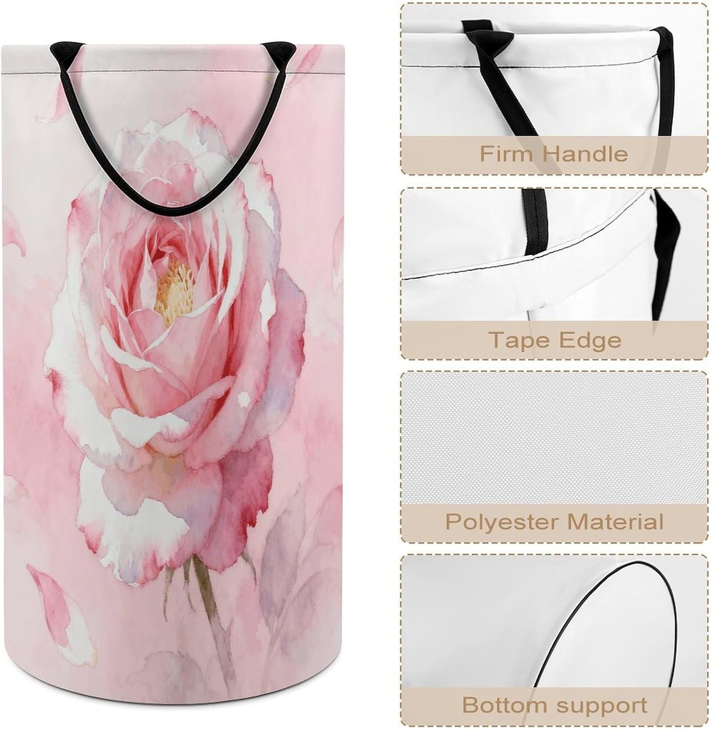Dirty Clothes Basket Extra Large 110l Open Top Laundry Hamper With Portable Carry Handles, Foldable Waterproof Clothes Basket Spacious Laundry Bag For Bedroom Bathroom Laundry Room Dorm