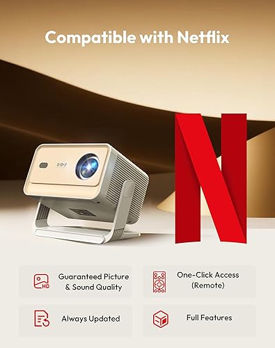 Miniatura 3 de 【Compatible with Netflix & Auto Focus】Xgody Gimbal N6 PRO 700 ANSI Native 1080P Smart Projector with WiFi 6 and Bluetooth, 4D Auto Keystone & Voice