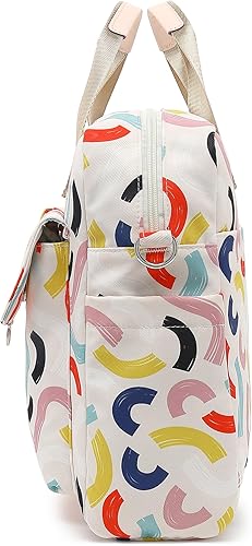 Miniatura 5 de SANFAN Maletín para portátil, repelente al agua, multifuncional, para computadora portátil, bolsa de mensajero, Straps