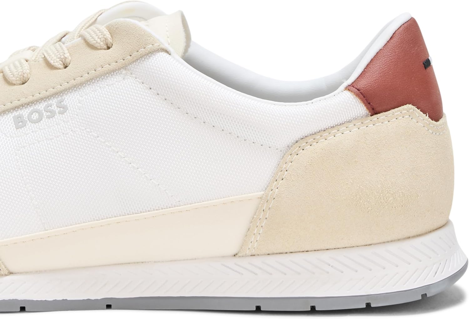 BOSS Women's Leather Mix Low Top Sneaker