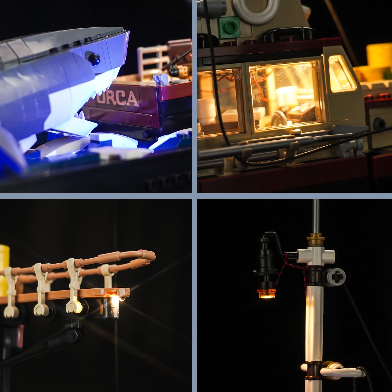 Remote Control Light Kit Compatible with Lego 21350 Jaws (No Model), Led Light Set for Jaws 21350 Creative Toys - Image 4