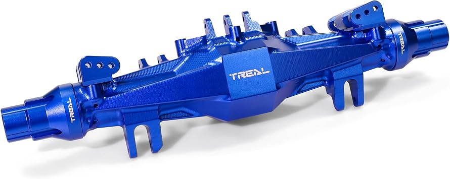 TREAL 7075 Aluminum Rear Axle Housing w Rear Hubs for 1/8 LMT 2.0Blue